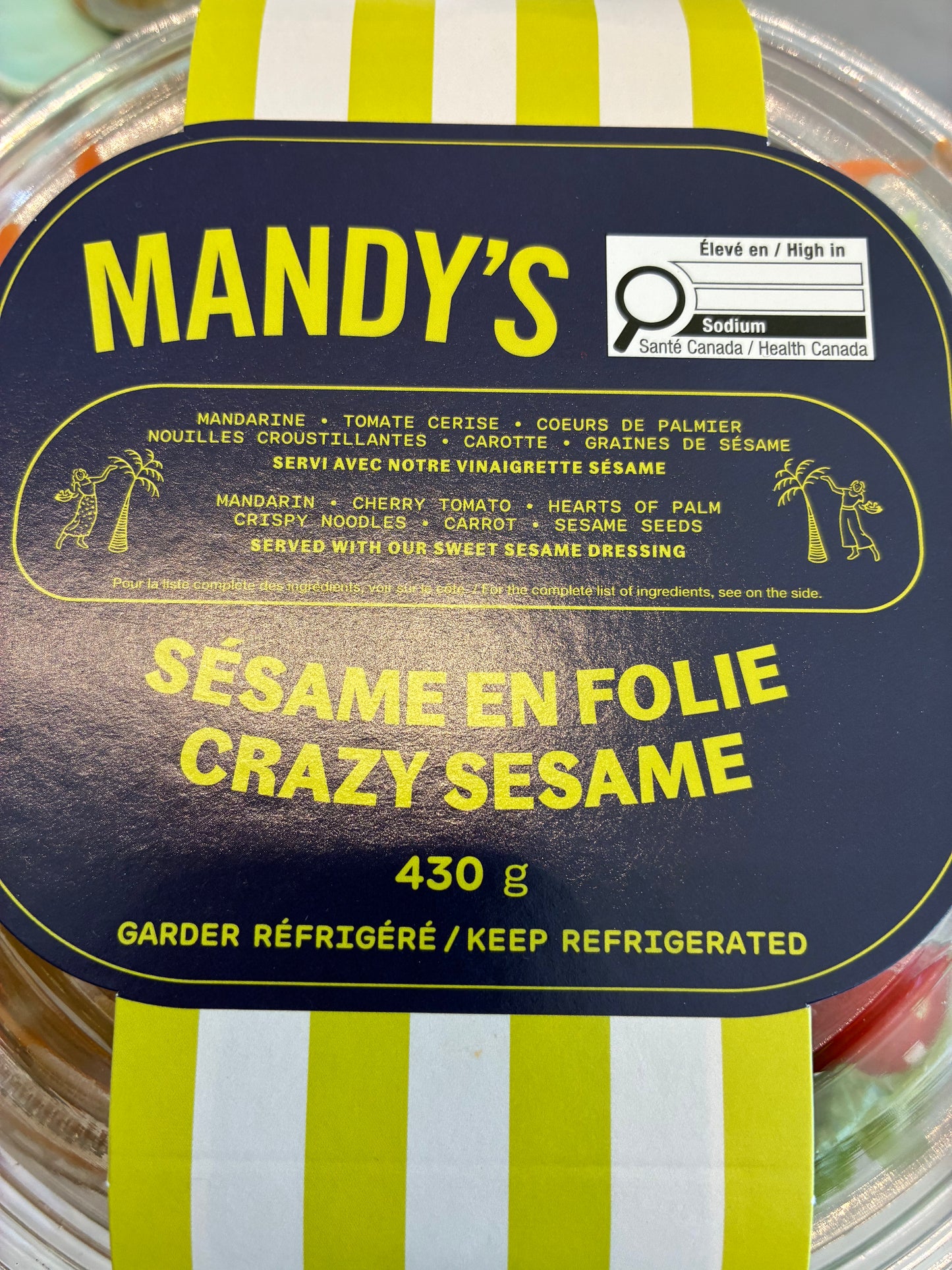 Salade sésames en folie